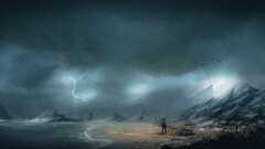 storm apocalyptic digital art futuristic