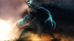 storm Thunderbolt fantasy art creature artwork cyan