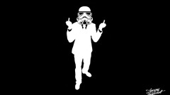 Storm Troopers black Simple Background star wars middle finger