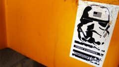 stormtrooper orange street art