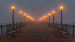 street light pier mist lantern San Francisco
