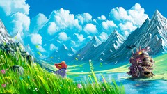 studio ghibli Howl's Moving Castle Anime landscape
