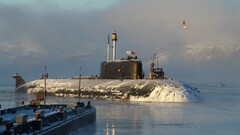 submarine ice flag vehicle military