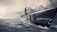 submarine vehicle artwork Sea