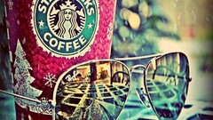 sunglasses starbucks colorful blue