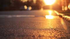 sunlight road bokeh depth of field