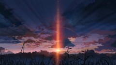 sunset 5 centimeters per second Anime landscape