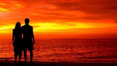 sunset beach Women Men men outdoors women outdoors sunlight sky