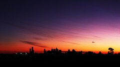 sunset landscape Melbourne cityscape sky sunlight Australia dusk