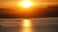 sunset landscape oslo Norway Sea
