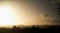 sunset nature landscape sky sunlight clouds hills