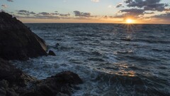 sunset Sea hdr nature clouds waves sky sunlight horizon