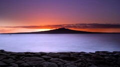 sunset sky Sea sunlight water nature