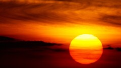 sunset sun red sun sunlight red red sky desert