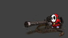 Super Mario mask weapon ammunition Simple Background