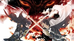 sword Anime battle eyes fantasy art
