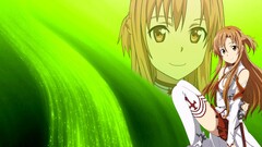 sword art online yuuki asuna anime girls smiling legs