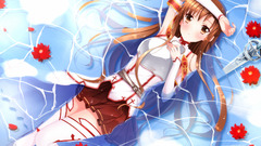 sword art online yuuki asuna anime girls video games