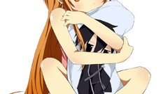 sword art online yuuki asuna Simple Background anime girls