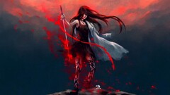 sword NanFe artwork long hair