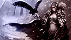 sylvanas windrunner video games world of warcraft raven artwork