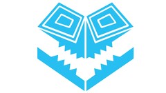 symmetry white background Minimalism cyan