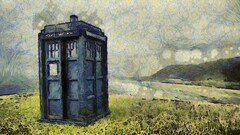 tardis Doctor Who the doctor Vincent van Gogh artwork