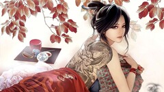 tattoo Japan anime girls Anime fantasy girl Zhang Xiao Bai Women
