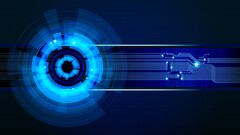 Technology blue digital art