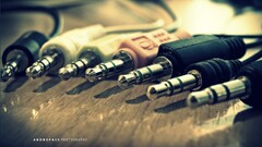 Technology metal wires headphones