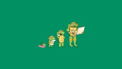 Teenage Mutant Ninja Turtles Minimalism pizza humor Green