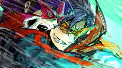 tengen toppa gurren lagann simon Kamina Anime Turquoise cyan