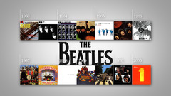 The Beatles collage numbers Music Simple Background