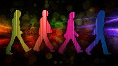The Beatles pattern colorful Music digital art