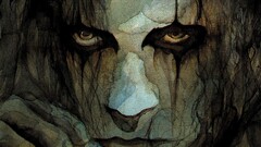 The Crow fantasy art face portrait