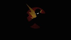 the flash Minimalism black background