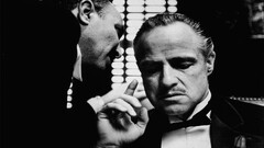 The Godfather monochrome marlon brando Vito Corleone Movies