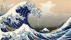 The Great Wave off Kanagawa painting Japanese waves classic art