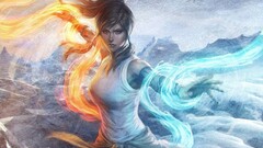 the legend of korra korra drawing elements artwork Women warrior