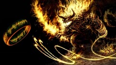 the lord of the rings Balrog rings Middle-Earth fantasy art fire