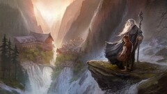 the lord of the rings Gandalf The Hobbit Rivendell fantasy art