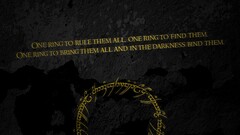 the lord of the rings quote Typography dark background Movies