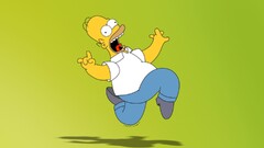 The Simpsons Homer Simpson cartoon gradient Simple Background