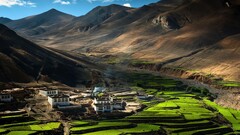 Tibet nature House landscape Mountains