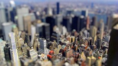 tilt-shift cityscape new york city USA City digital art