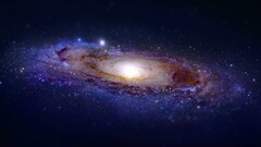 tilt-shift galaxy Space space art digital art andromeda