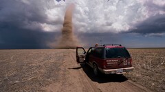 tornado Car storm vehicle landscape red cars national geographic