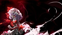 touhou anime girls remilia scarlet wings red eyes Mivit Anime