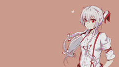 touhou fujiwara no mokou white hair red eyes
