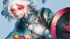 touhou inubashiri momiji Okamimimi red eyes sword shield Anime